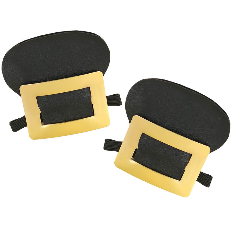 Skeleteen Colonial Shoe Buckle Accessories - Historical Gold Shoe Buckles Costume Accessory - Image 3